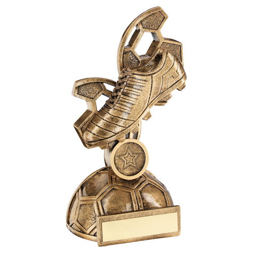 Football Boot With Panel Backdrop Trophy - 6in (CLEARANCE)