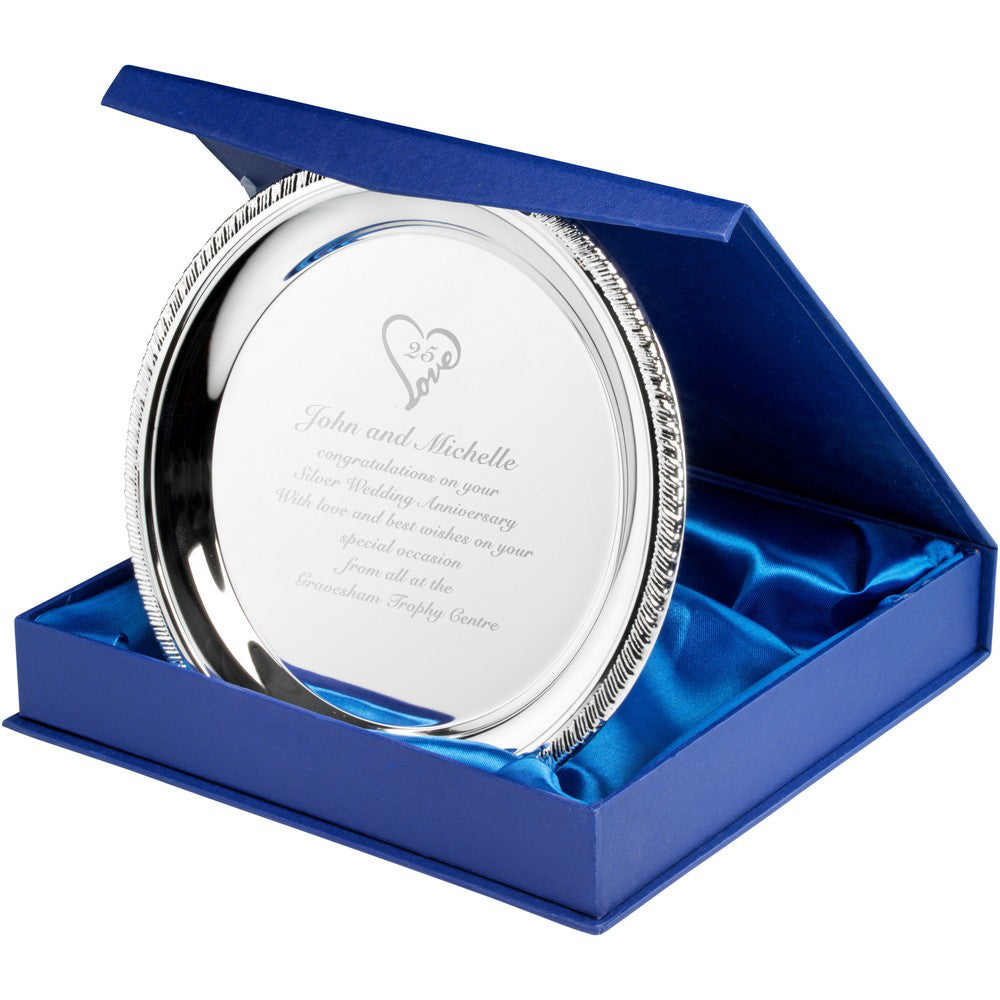 Silver Wedding Anniversary Salver