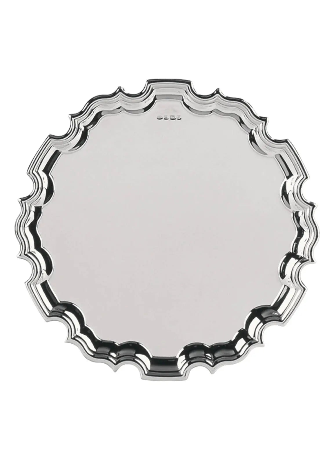 Hallmarked Sterling Silver Chippendale Salver (Tray) - With Luxury Wooden Box and Stand