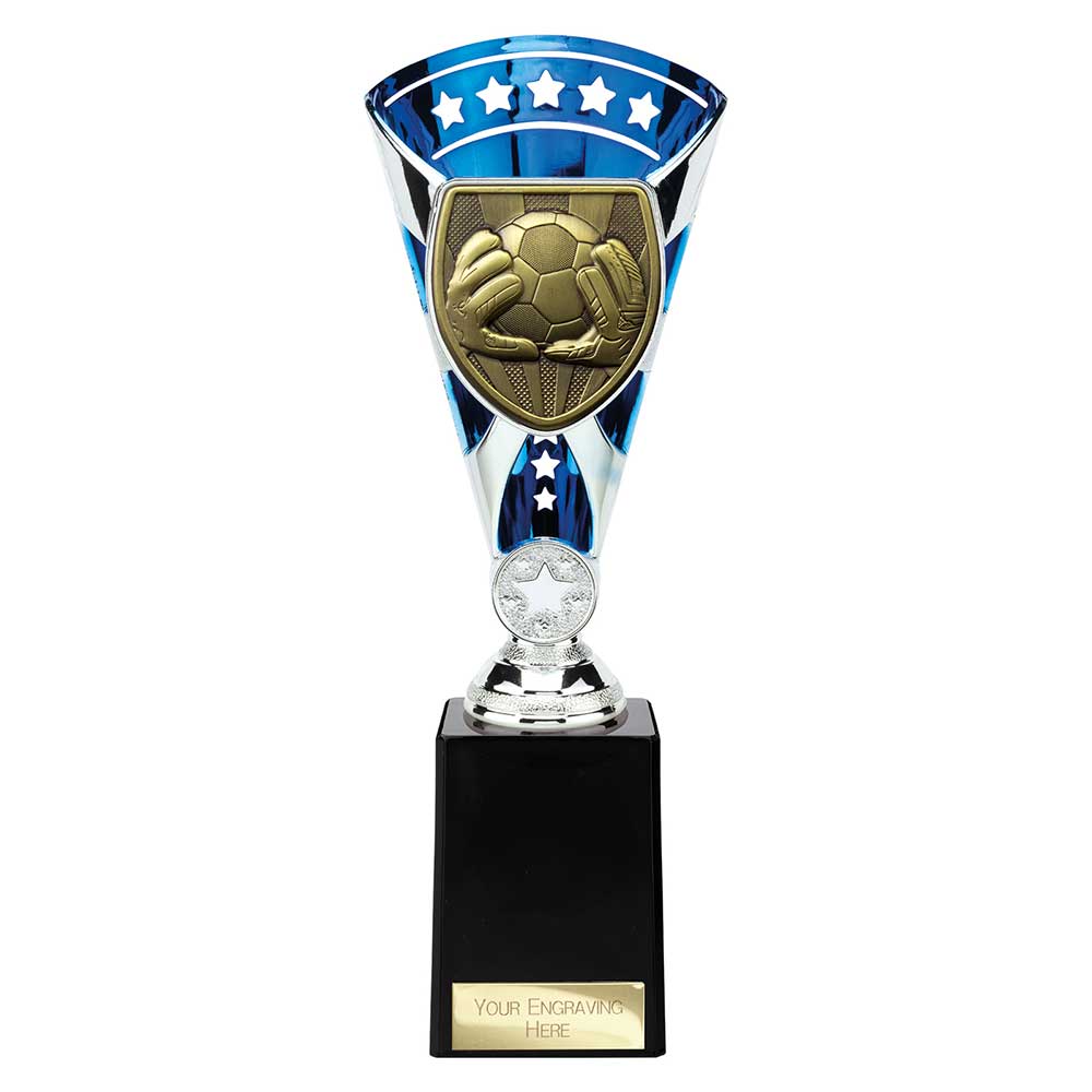 Cobra Trophy Cup Football Goalkeeper (Silver/Blue)