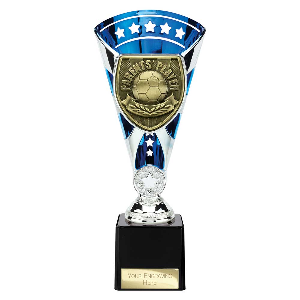 Cobra Football Trophy Cup Parents Player (Silver/Blue)