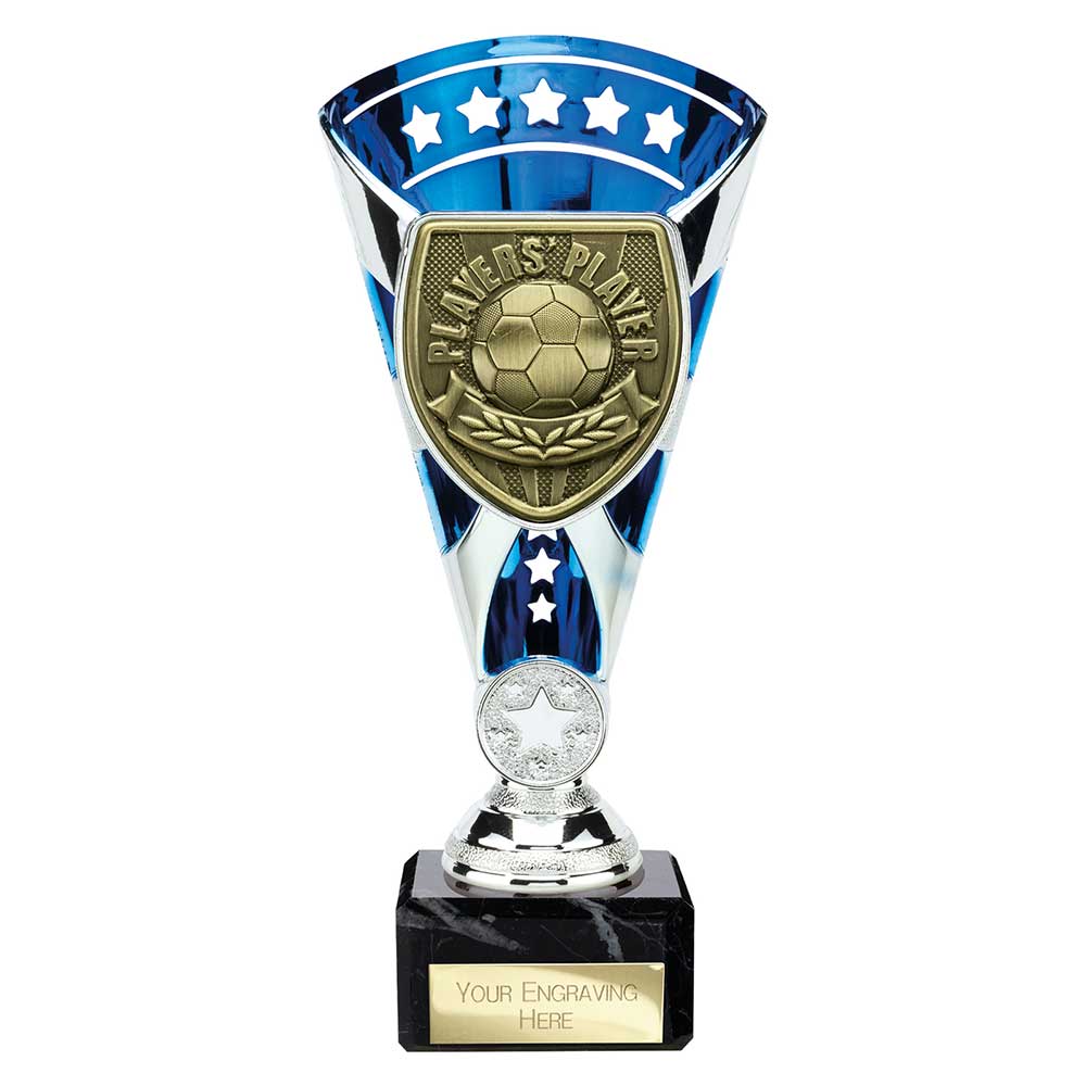 Cobra Football Trophy Cup Players Player (Silver/Blue)