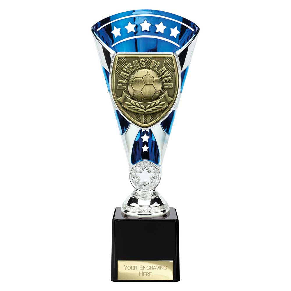 Cobra Football Trophy Cup Players Player (Silver/Blue)