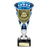 Cobra Football Trophy Cup Thank You Coach (Silver/Blue)