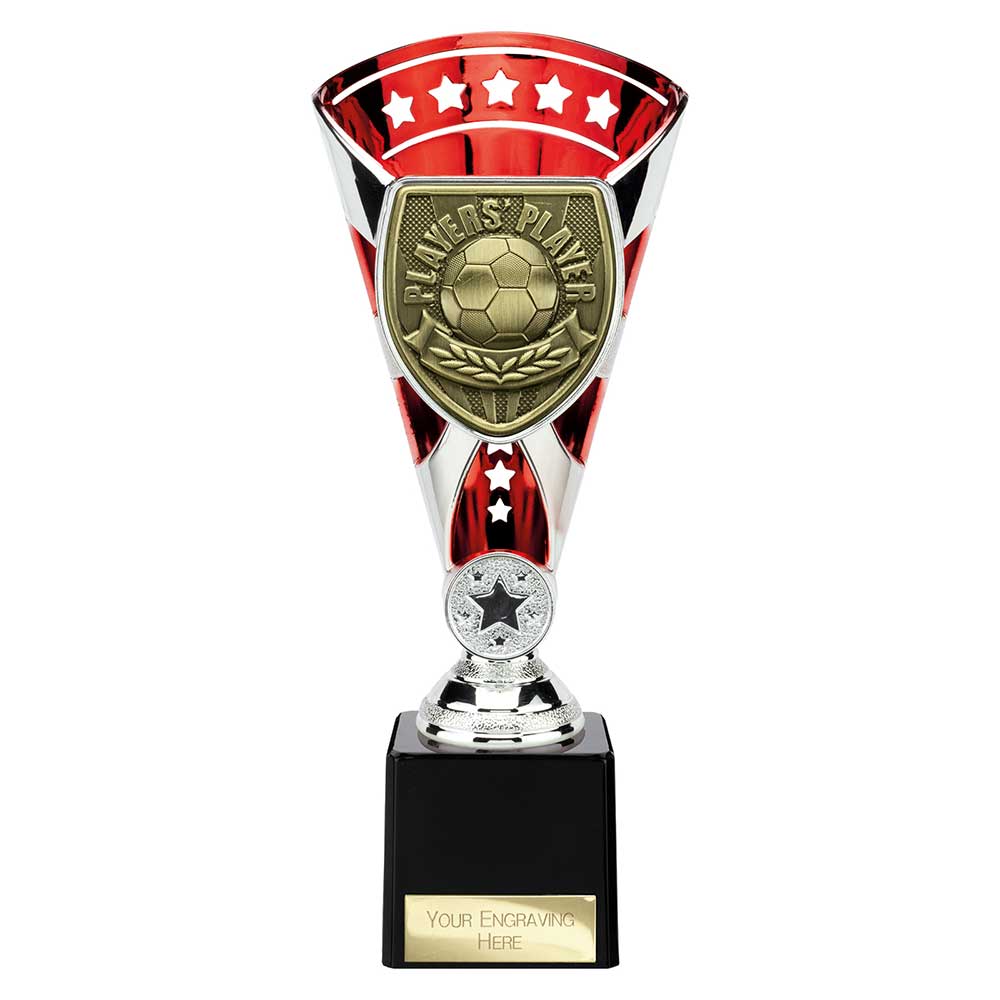 Cobra Football Trophy Cup Players Player (Silver/Red)