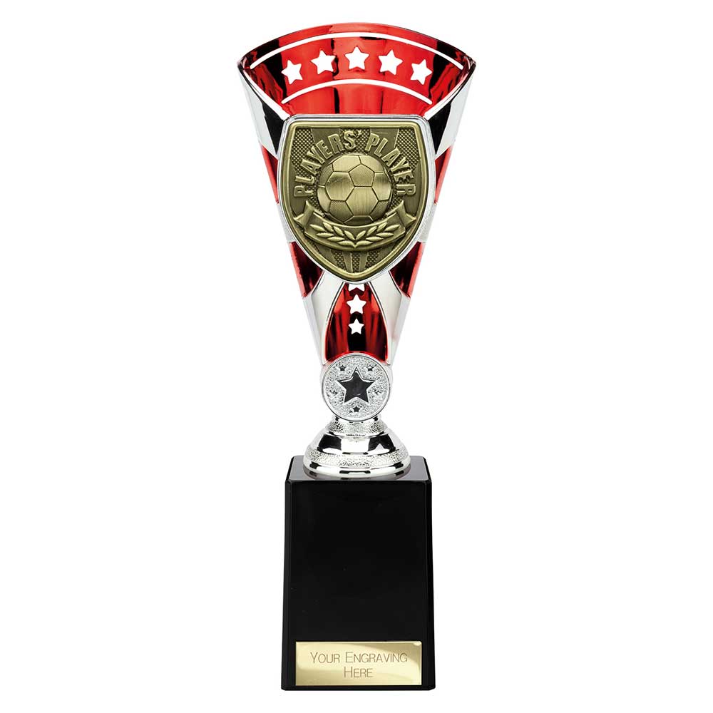 Cobra Football Trophy Cup Players Player (Silver/Red)