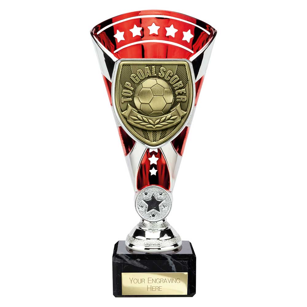 Cobra Football Trophy Cup Top Scorer (Silver/Red)