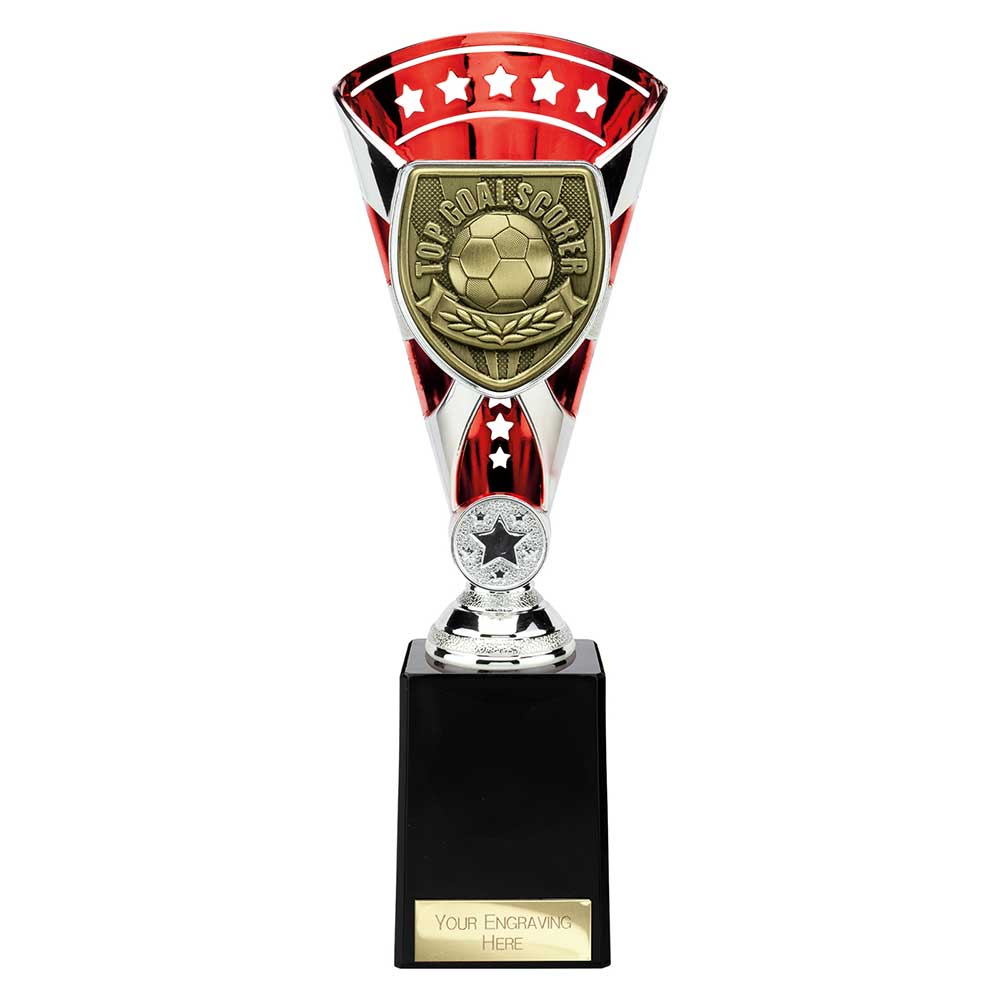 Cobra Football Trophy Cup Top Scorer (Silver/Red)