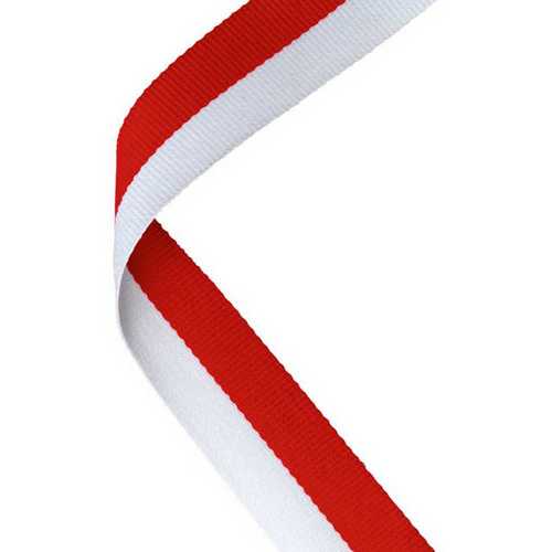 Red & White Medal Ribbon with Clip