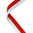 Red & White Medal Ribbon with Clip