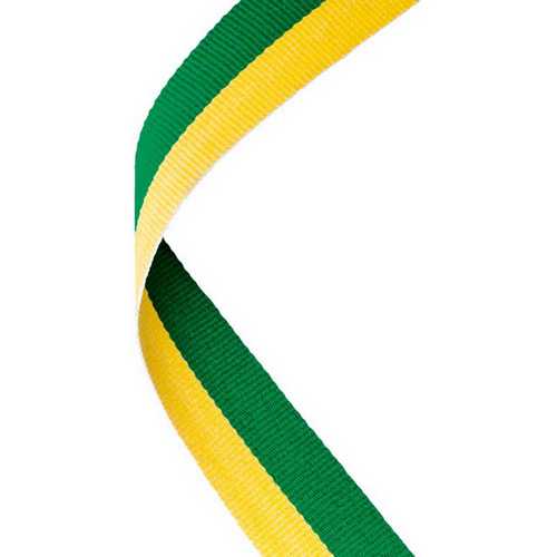 Green & Yellow Medal Ribbon with Clip