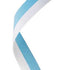 Sky Blue & White Medal Ribbon with Clip