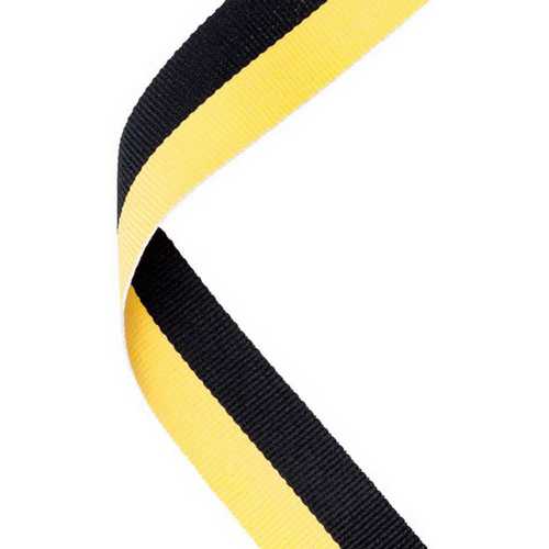 Black & Yellow Medal Ribbon with Clip