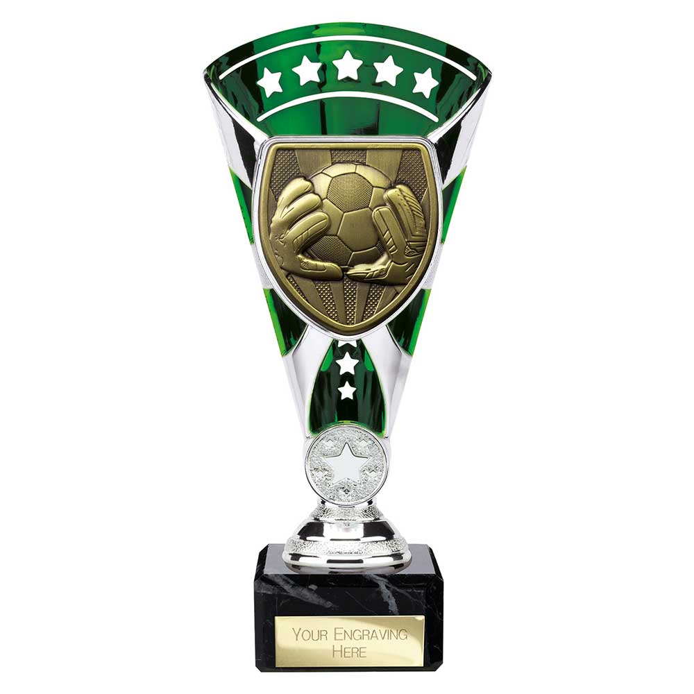 Cobra Trophy Cup Football Goalkeeper (Silver/Green)