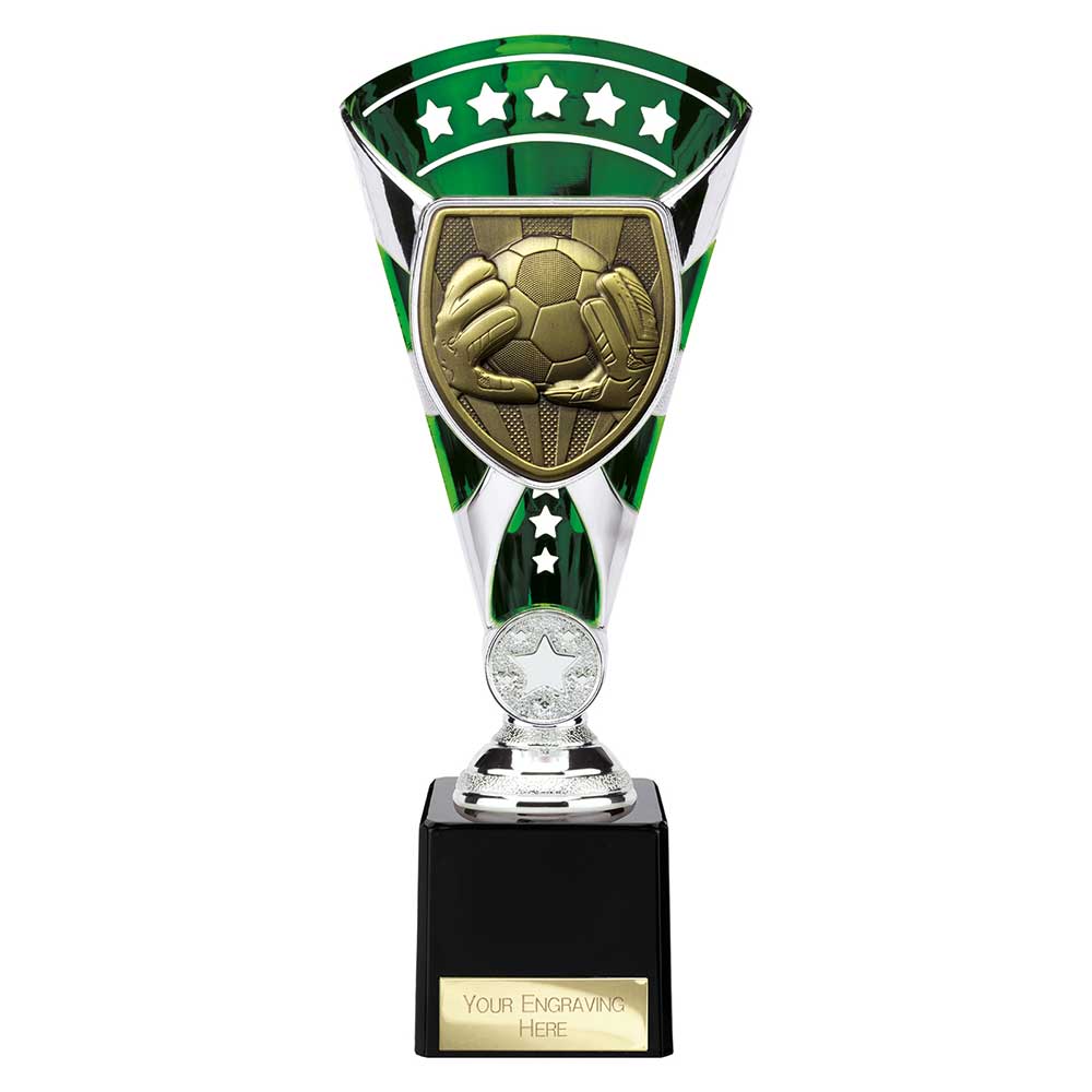 Cobra Trophy Cup Football Goalkeeper (Silver/Green)