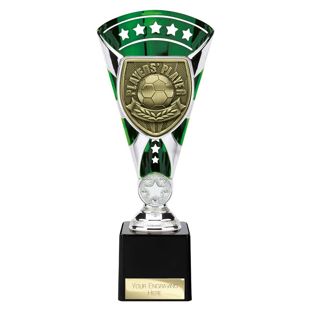 Cobra Football Trophy Cup Players Player (Silver/Green)