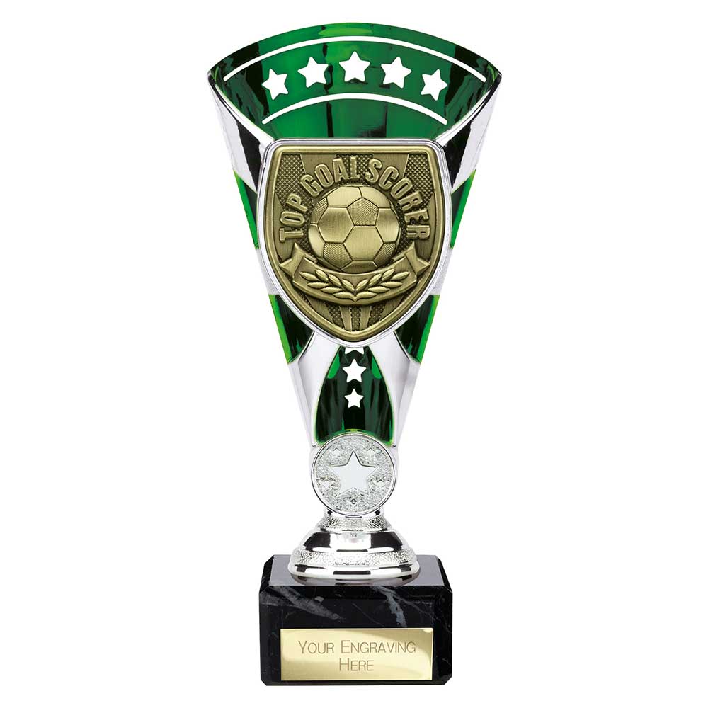 Cobra Football Trophy Cup Top Scorer (Silver/Green)