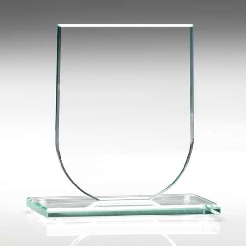 Jade Glass Shield Plaque (6mm Thick) - 5.25in (CLEARANCE)