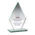 Personalised Jade Glass Award - Tall Diamond Plaque