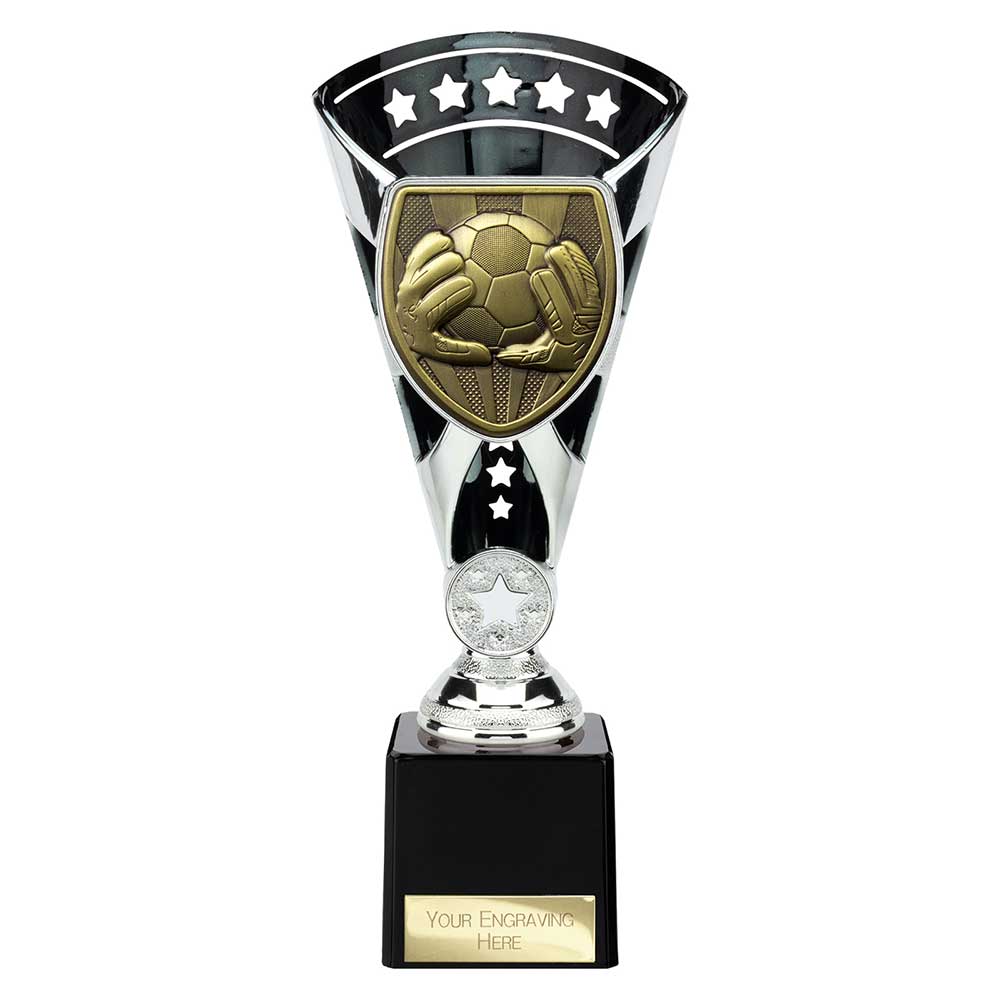 Cobra Trophy Cup Football Goalkeeper (Silver/Black)