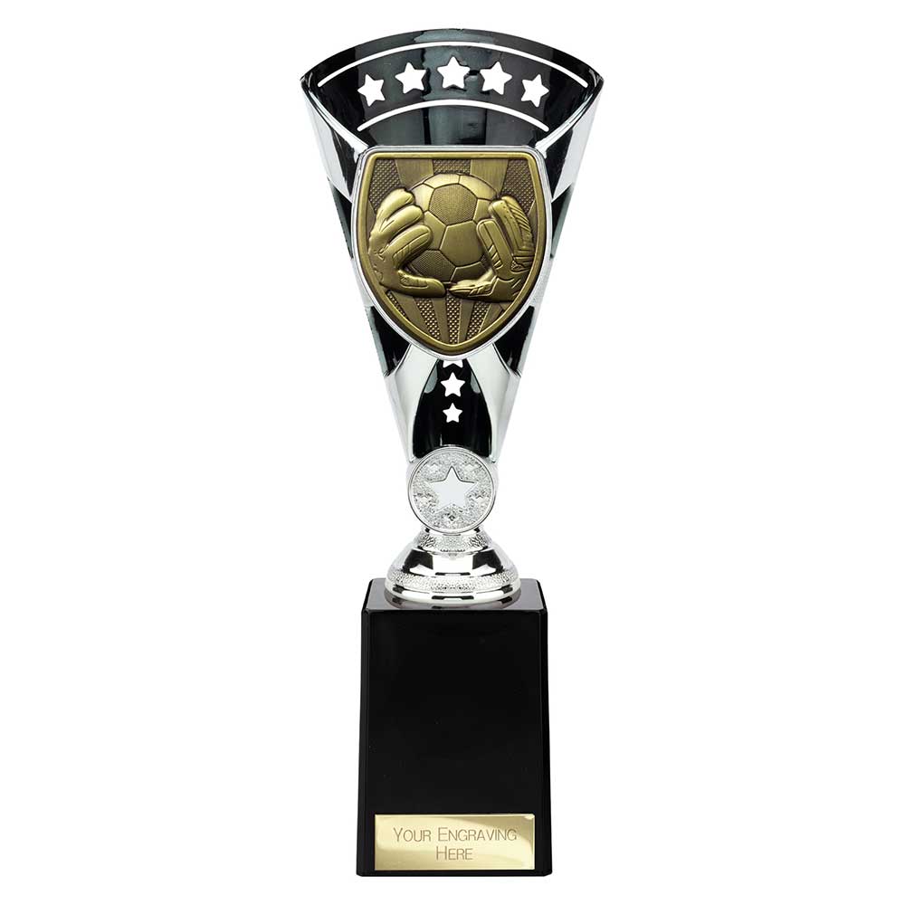 Cobra Trophy Cup Football Goalkeeper (Silver/Black)