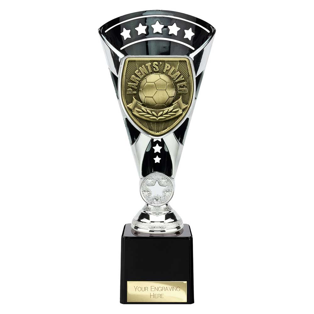 Cobra Football Trophy Cup Parents Player (Silver/Black)