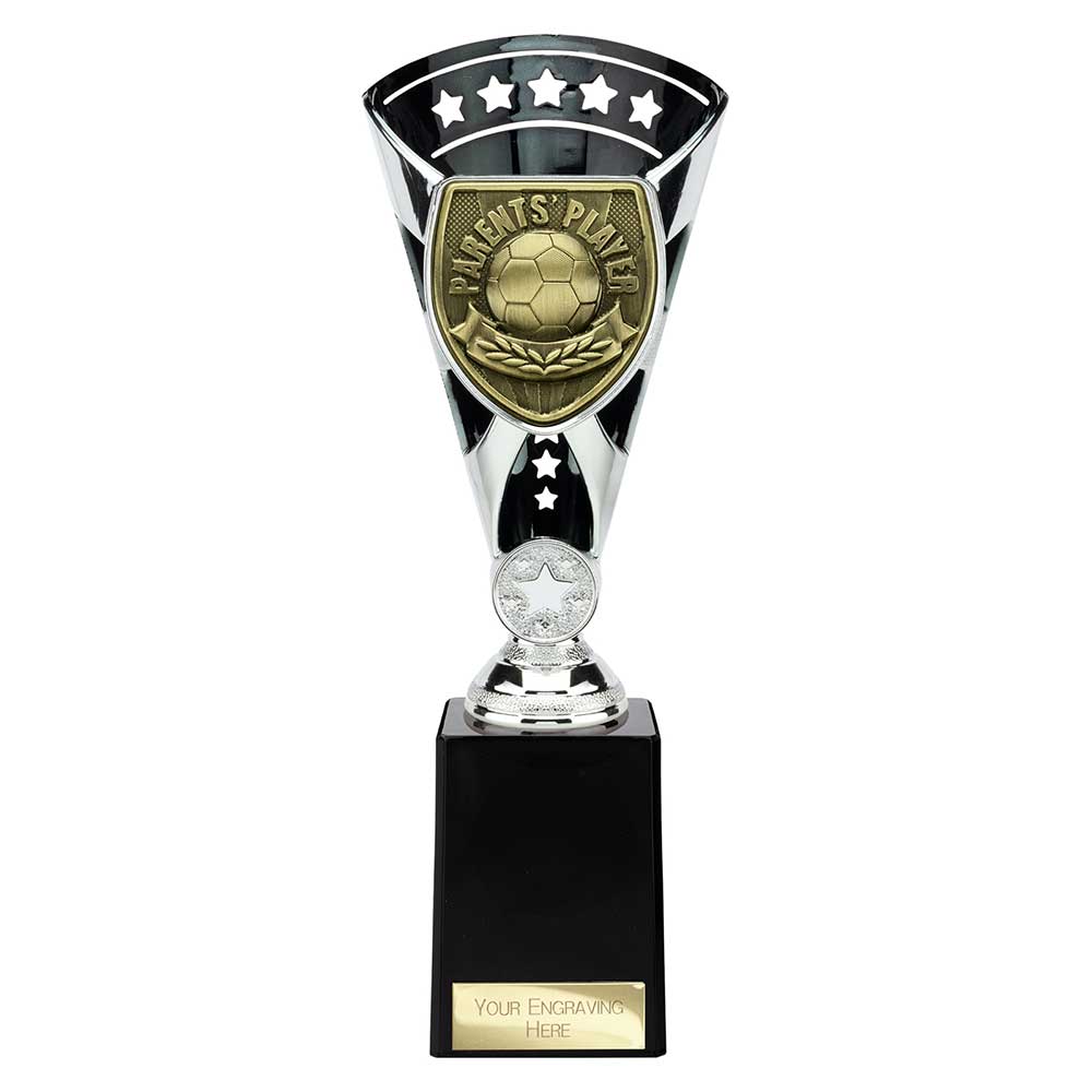 Cobra Football Trophy Cup Parents Player (Silver/Black)