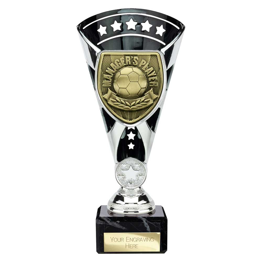 Cobra Football Trophy Cup Managers Player (Silver/Black)