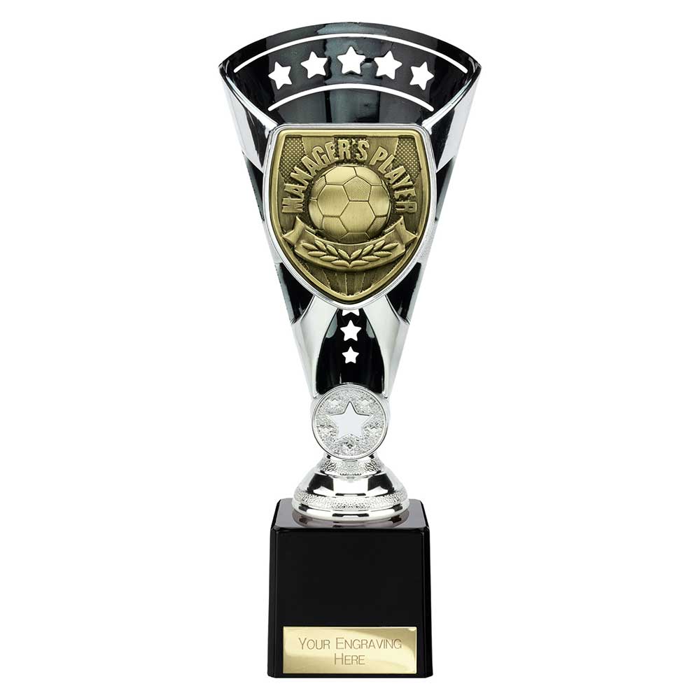 Cobra Football Trophy Cup Managers Player (Silver/Black)