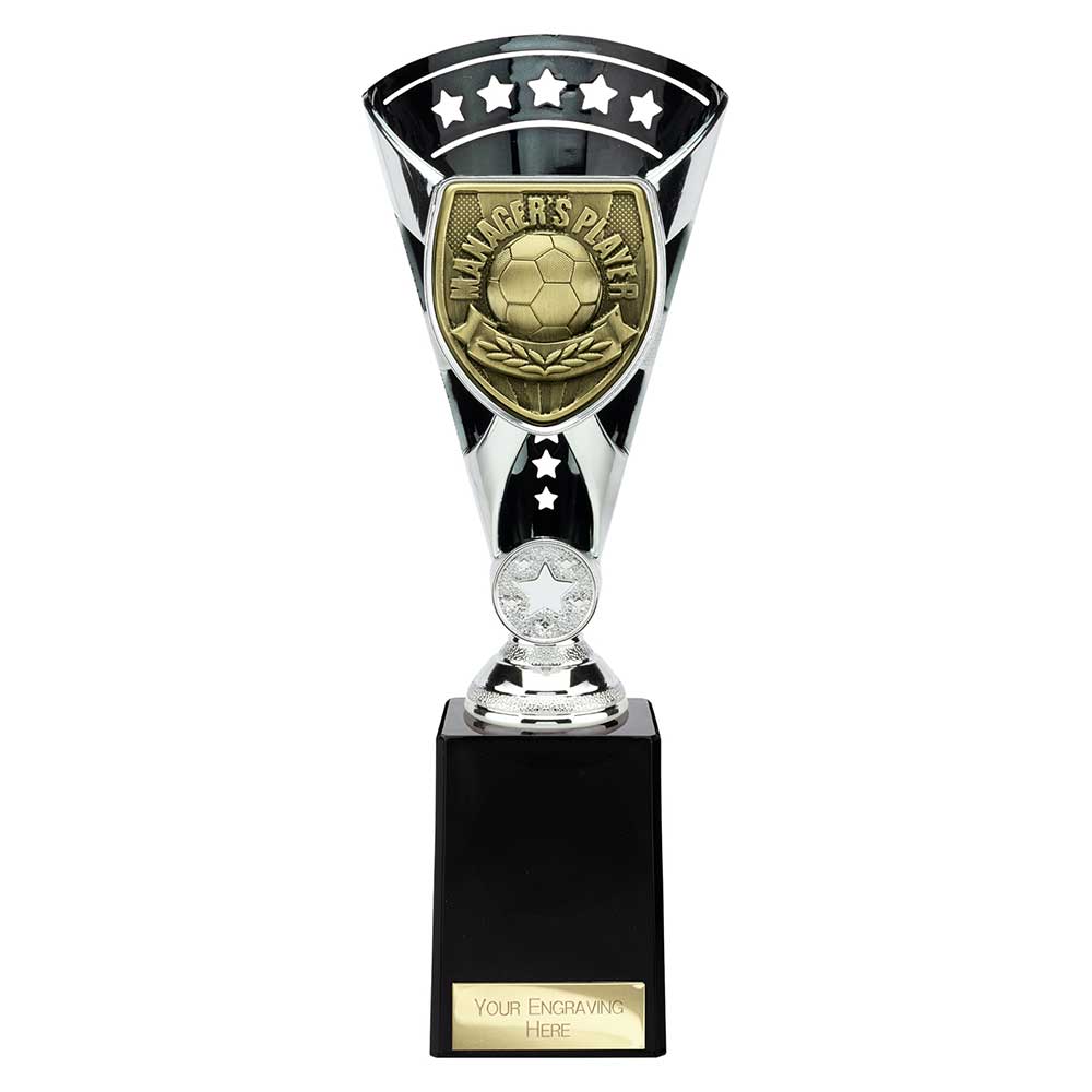 Cobra Football Trophy Cup Managers Player (Silver/Black)