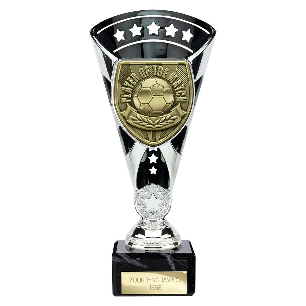 Cobra Football Trophy Cup Player of the Match (Silver/Black)