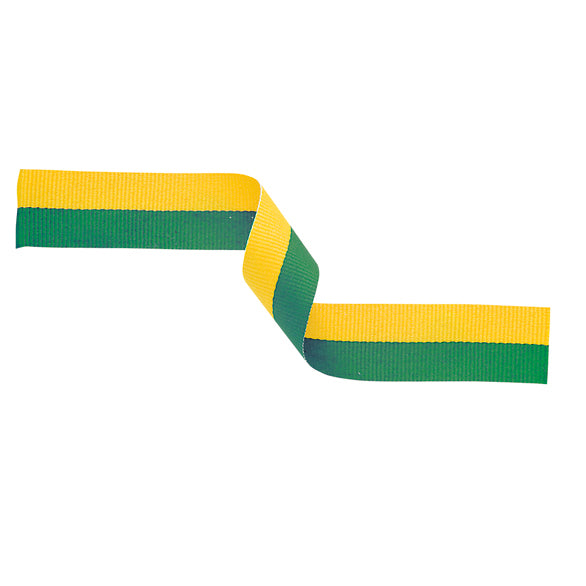 Green & Yellow Medal Ribbon with Clip