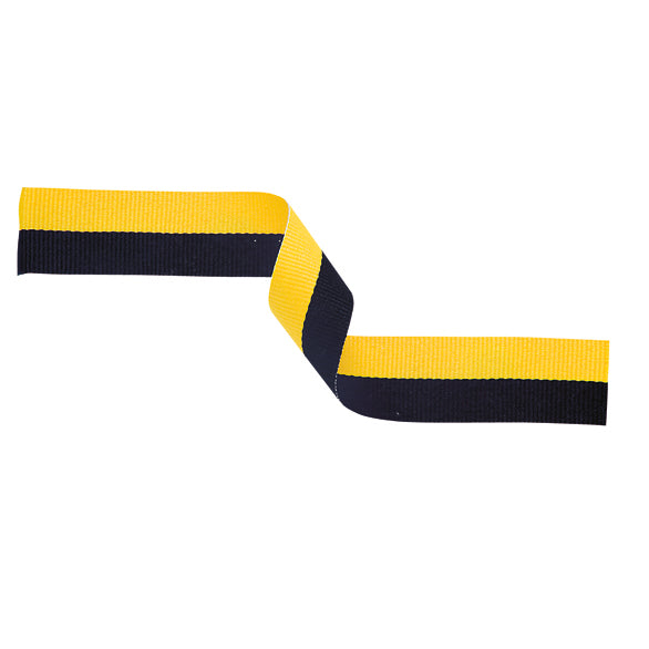 Black & Yellow Medal Ribbon with Clip