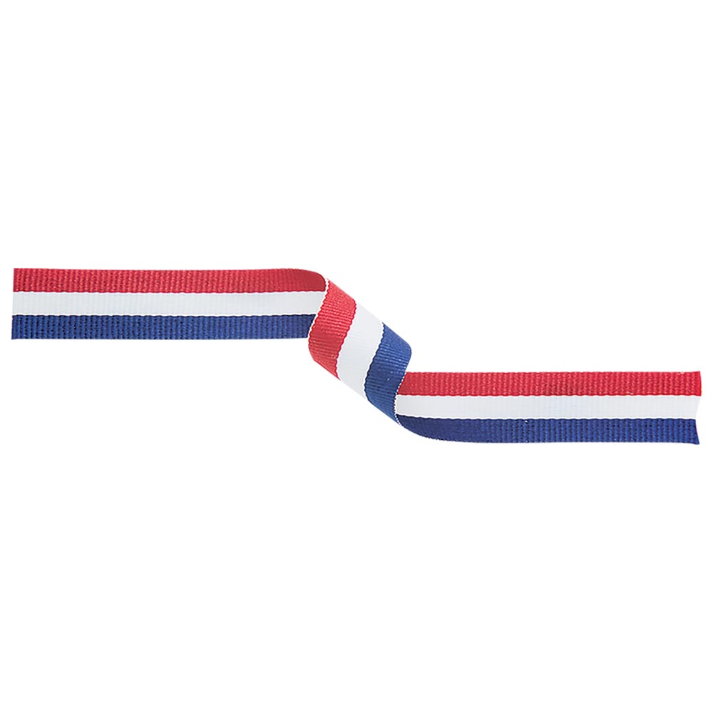 Red, White & Blue Medal Ribbon with Clip