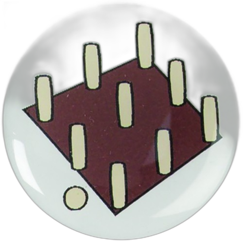 Skittles Bowling Printed Medal Centre