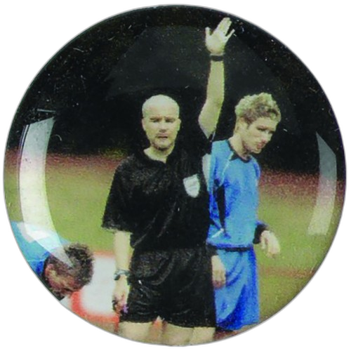 Football Referee Printed Medal Centre
