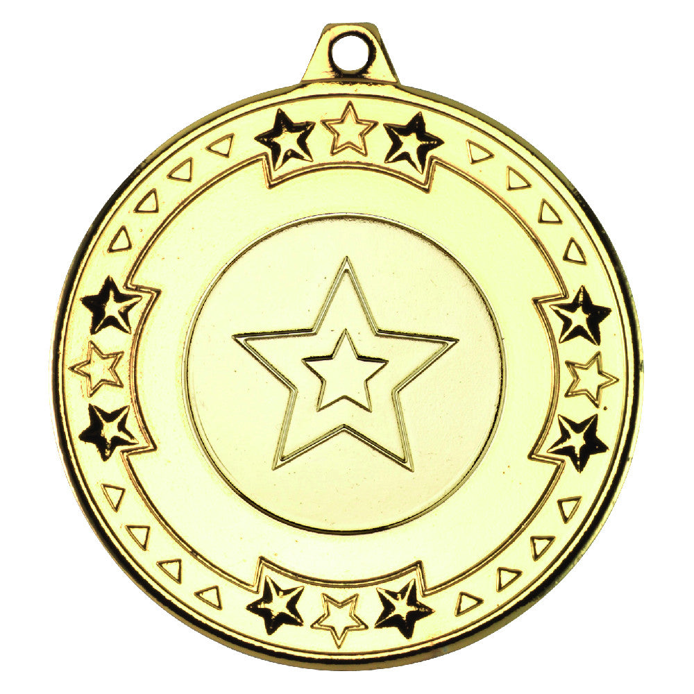 Star Gold, Silver & Bronze Medals with Ribbon