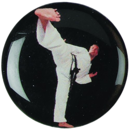 Karate High Kick Printed Medal Centre