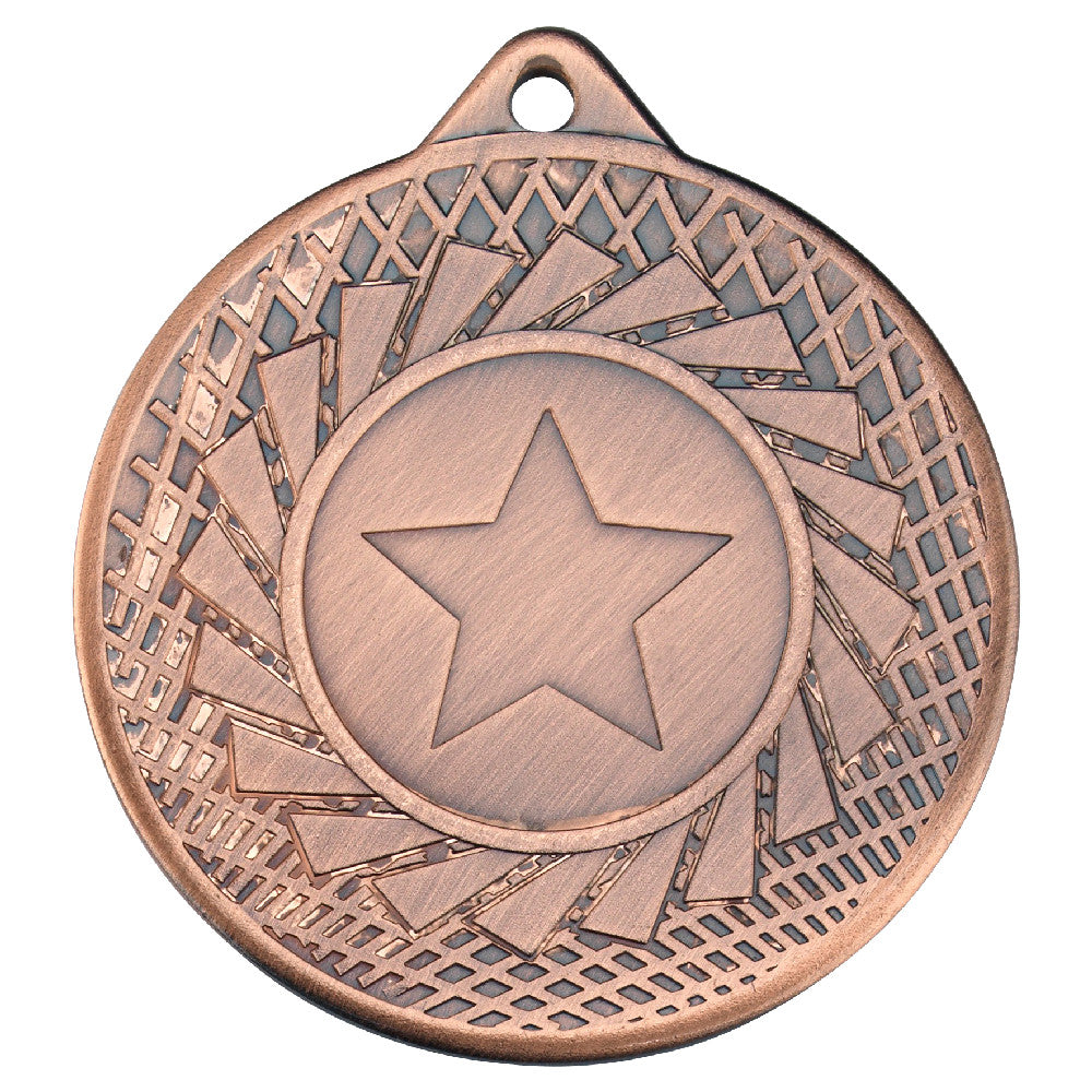 Classic Round Star Gold, Silver & Bronze Medals with Ribbon