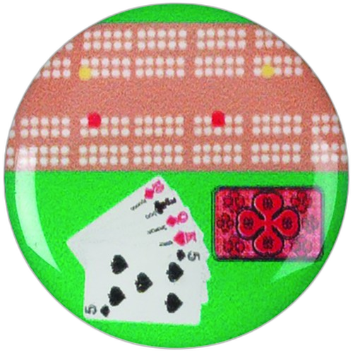 Cribbage Card Game Printed Medal Centre