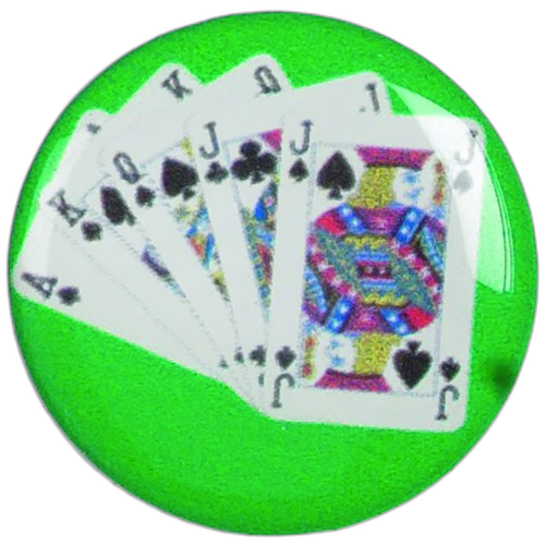 Royal Flush Poker Printed Medal Centre