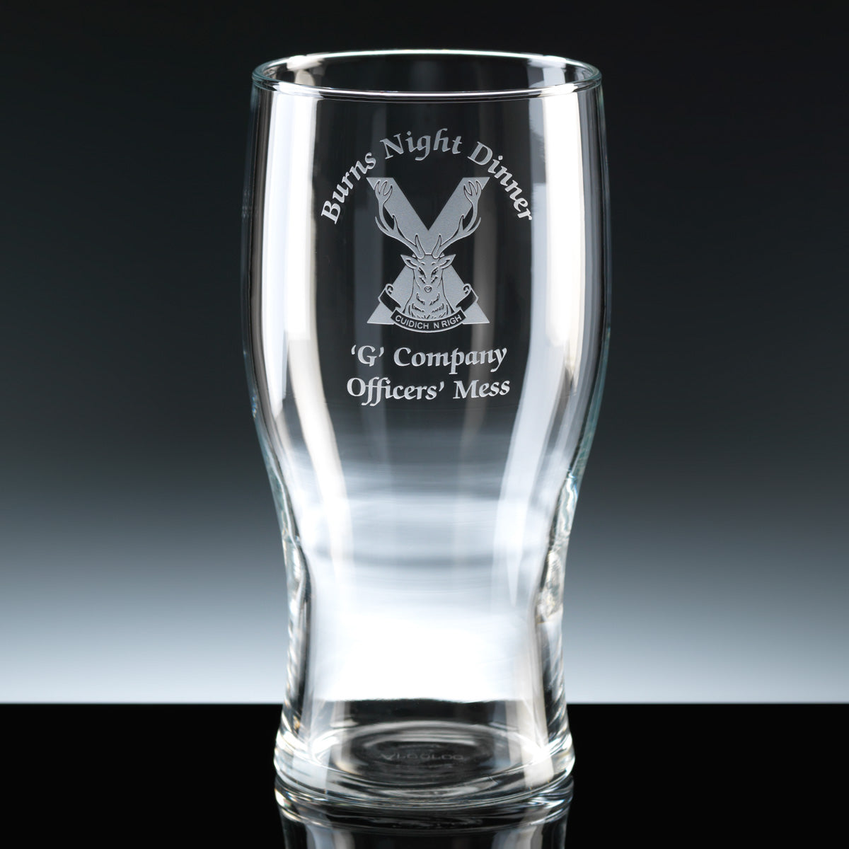 1pt Tulip Beer Glass, Blue Box (available with engraving)