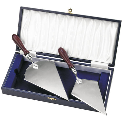 Single 11.25in Engraved Premium Silver Plated Presentation Trowel - Cased
