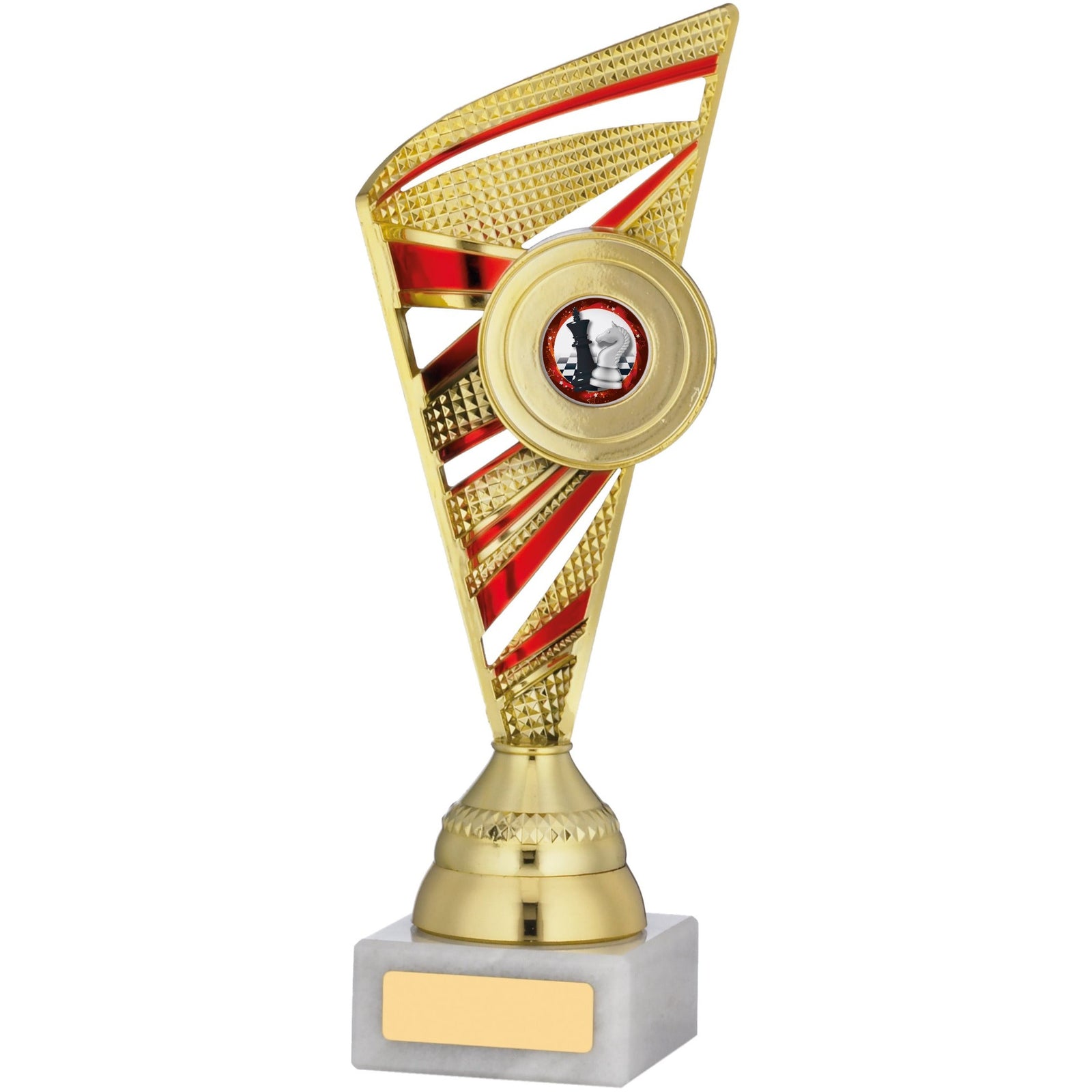 Gold And Red Finned Trophy Cup