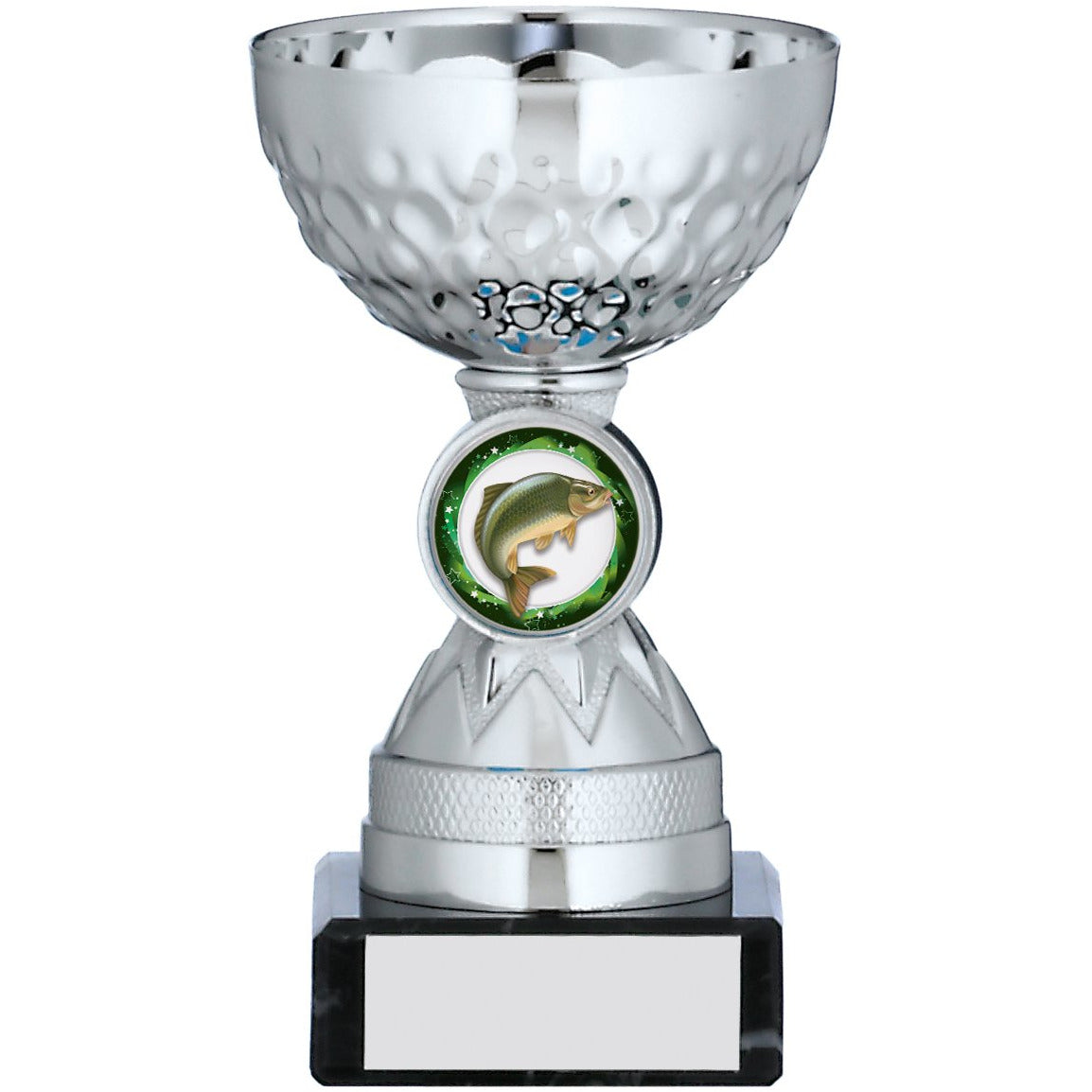 Silver Trophy Cup on Black Marble Base