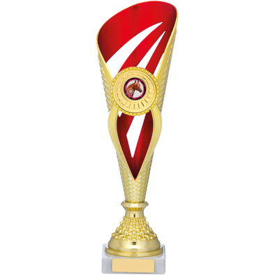 Gold And Red Holder Trophy 32cm