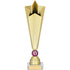 Gold Shooting Star Trophy on White Marble Base