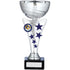 Silver Cup Trophy with Purple Stars