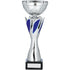 Silver And Blue Wreath Crown Trophy Cup