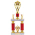 Two-Tier Retro Red Tube Column Trophy